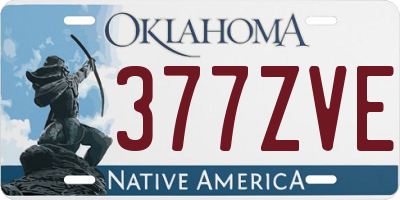 OK license plate 377ZVE