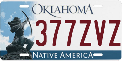 OK license plate 377ZVZ