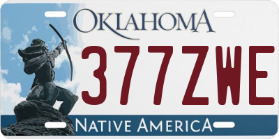 OK license plate 377ZWE