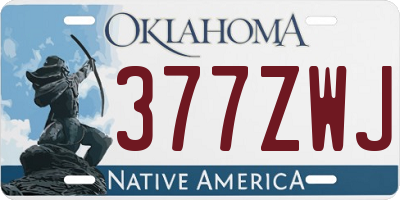 OK license plate 377ZWJ