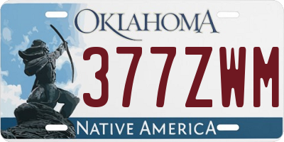 OK license plate 377ZWM
