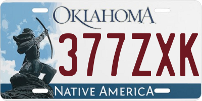 OK license plate 377ZXK