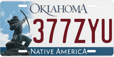 OK license plate 377ZYU