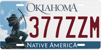 OK license plate 377ZZM