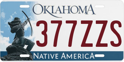 OK license plate 377ZZS