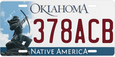 OK license plate 378ACB