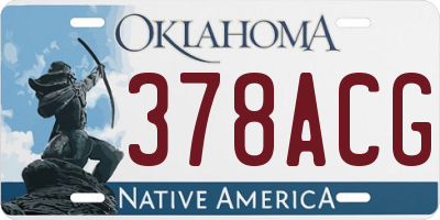 OK license plate 378ACG