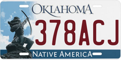 OK license plate 378ACJ
