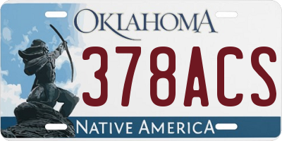 OK license plate 378ACS