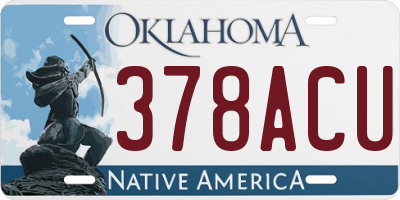 OK license plate 378ACU