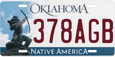 OK license plate 378AGB