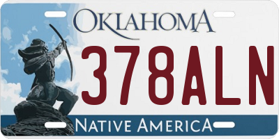 OK license plate 378ALN