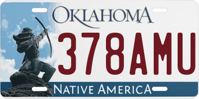 OK license plate 378AMU