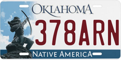OK license plate 378ARN
