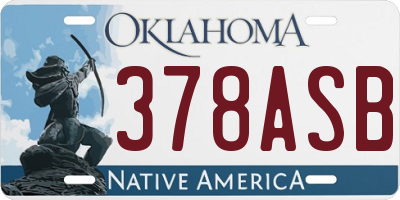 OK license plate 378ASB