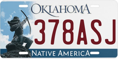 OK license plate 378ASJ