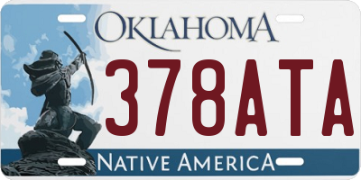 OK license plate 378ATA