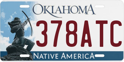 OK license plate 378ATC