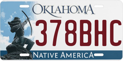 OK license plate 378BHC