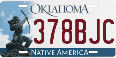 OK license plate 378BJC