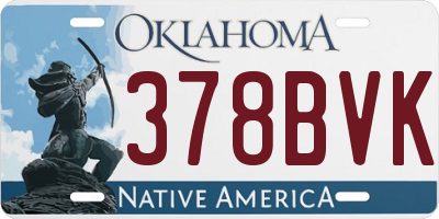 OK license plate 378BVK