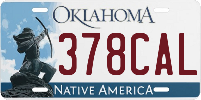 OK license plate 378CAL