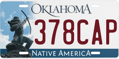 OK license plate 378CAP