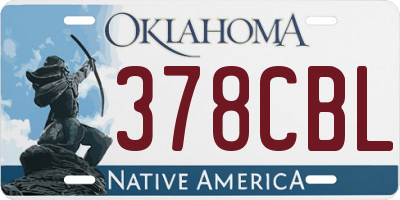 OK license plate 378CBL