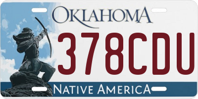OK license plate 378CDU