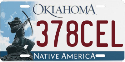 OK license plate 378CEL