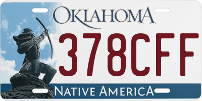 OK license plate 378CFF