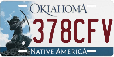 OK license plate 378CFV