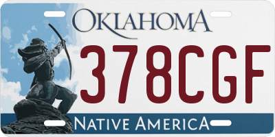 OK license plate 378CGF