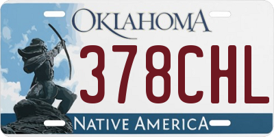OK license plate 378CHL