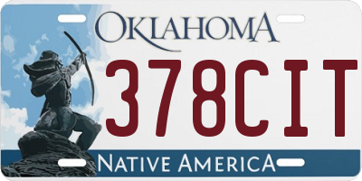OK license plate 378CIT