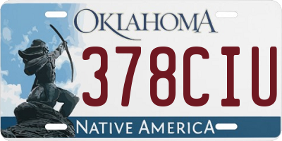 OK license plate 378CIU