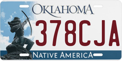 OK license plate 378CJA