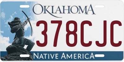 OK license plate 378CJC