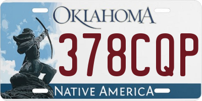 OK license plate 378CQP