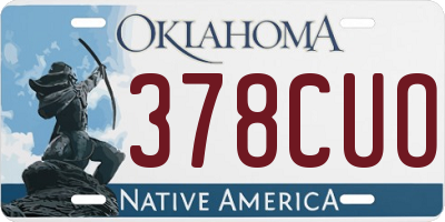 OK license plate 378CUO