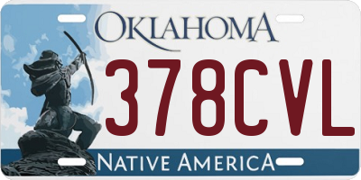OK license plate 378CVL