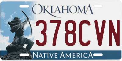 OK license plate 378CVN