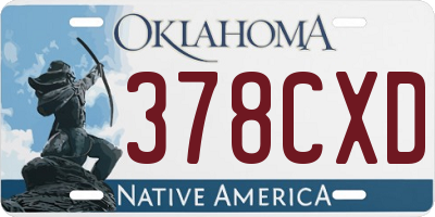 OK license plate 378CXD