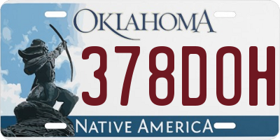 OK license plate 378DOH