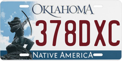 OK license plate 378DXC