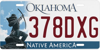 OK license plate 378DXG