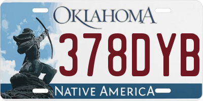 OK license plate 378DYB