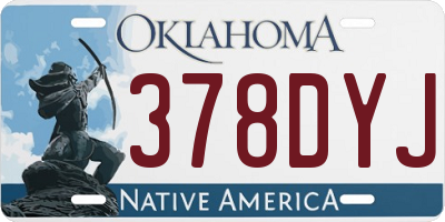 OK license plate 378DYJ