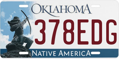 OK license plate 378EDG