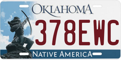 OK license plate 378EWC